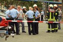 2 Denkmalkletterer hielten Feuerwehr und Polizei in Trapp Koeln Heumarkt P147
